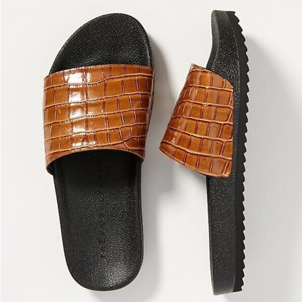 Freda Salvador Embossed Leather Slide